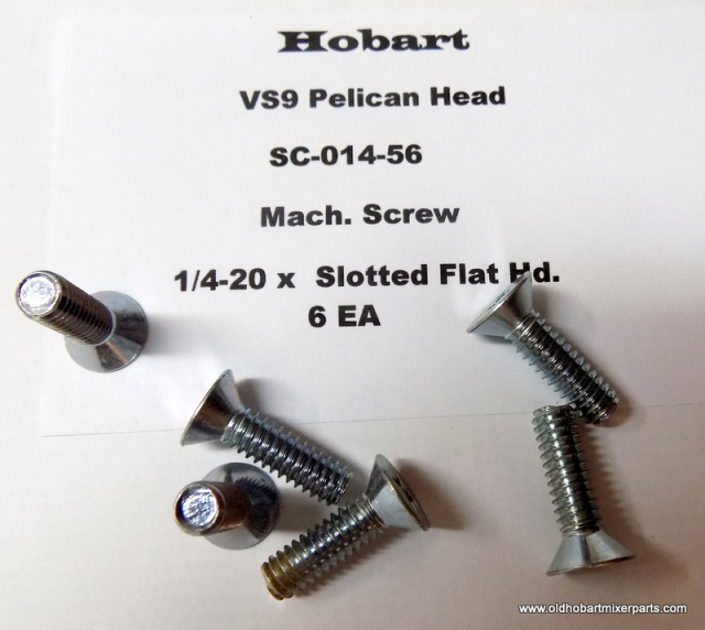   Hobart VS9 Pelican Head Hub Replacement Screws SC-014-56 Sold in lots of Six