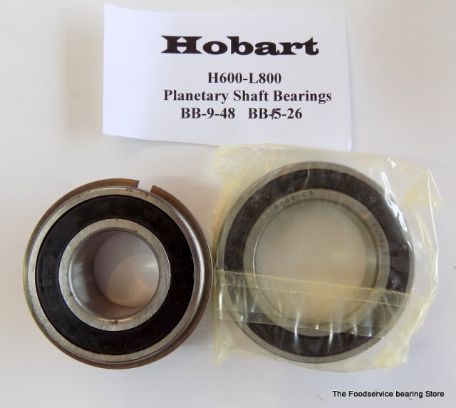 Hobart H600-L800 Planetary Shaft Top Bearing BB-9-48 Bottom Bearing BB-15-26 