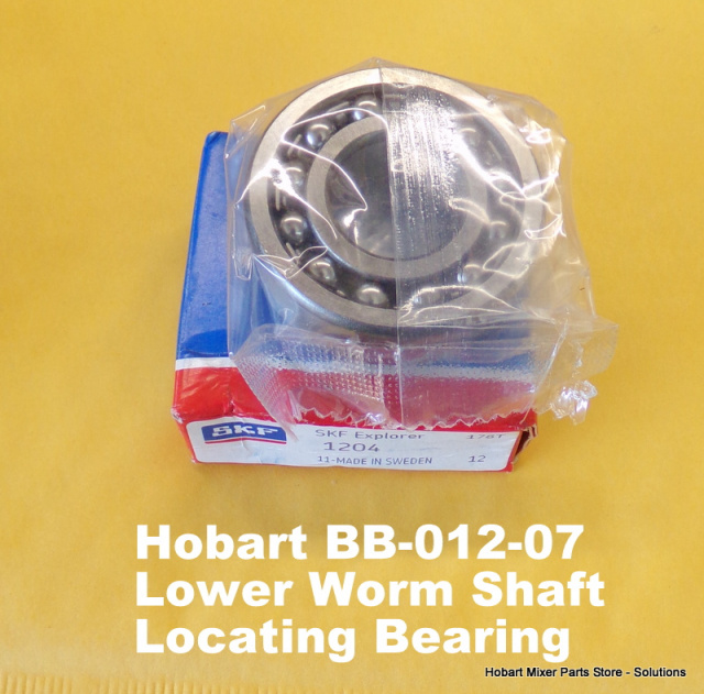 Hobart BB-012-07 Mixer H600, L800, Lower Worm Shaft Locating Bearing #3