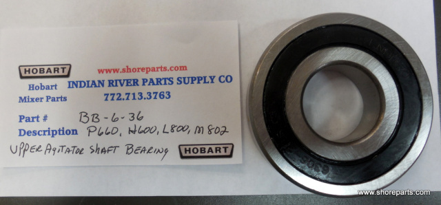 Hobart Mixer P660, H600, L800, M802, BB-6-36 Upper Agitator Shaft Bearing