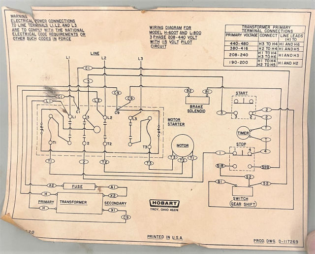 Hobart Mixer Wiring Diagram